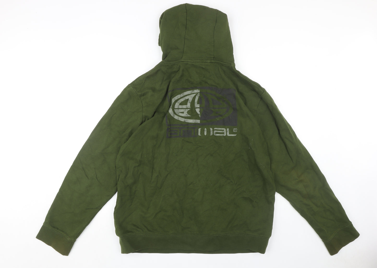 Animal Men's Green Pullover Hoodie, Size L