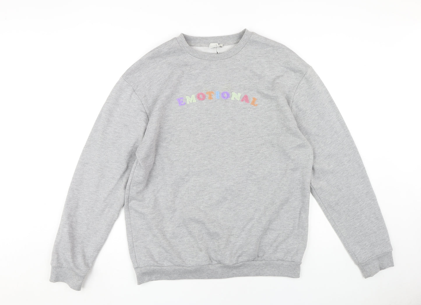 Skinnydip Women's Grey Pullover Sweatshirt L