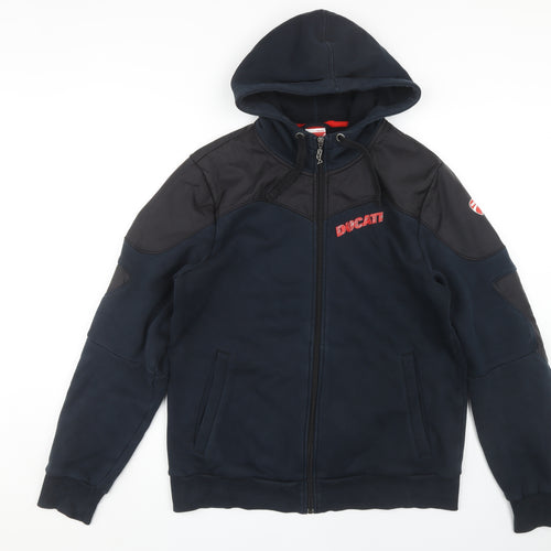 Ducati Men's Black Full Zip Hoodie, Size L