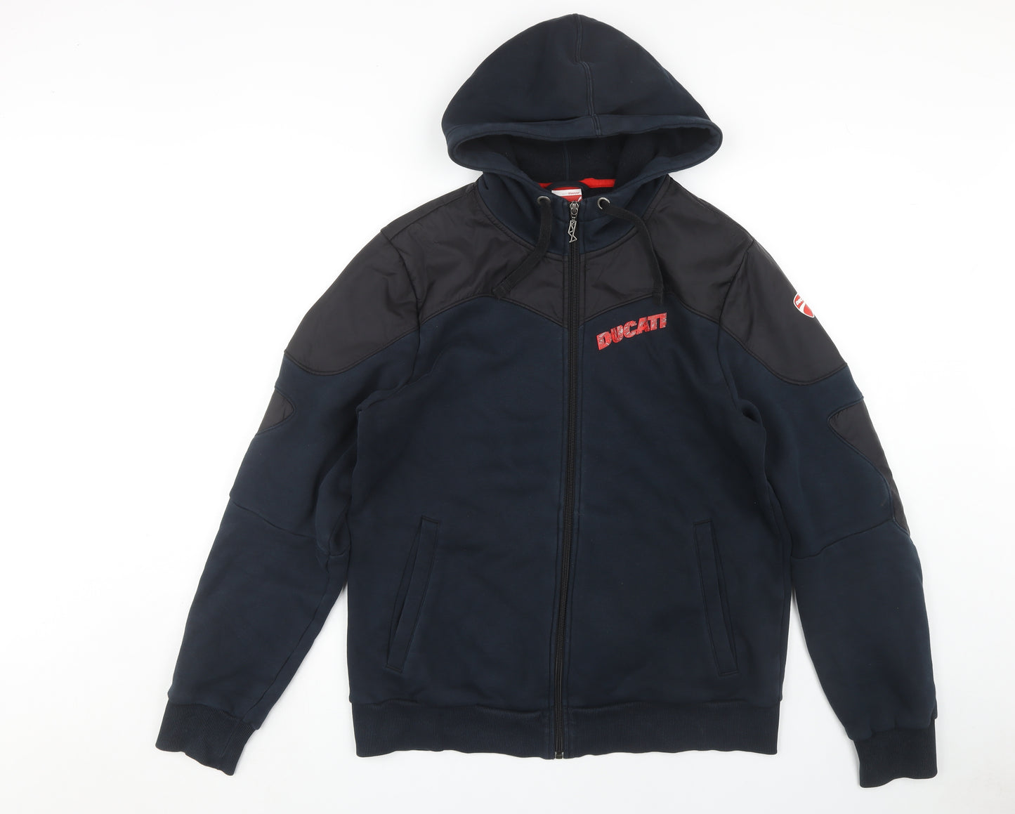 Ducati Men's Black Full Zip Hoodie, Size L