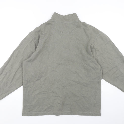 Champion Men's Green Logo 1/4 Zip Sweatshirt M