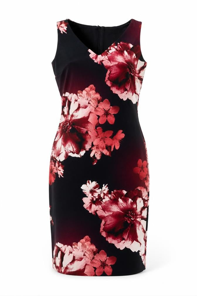 Bonmarché Women's Floral V-Neck Dress, Size 12