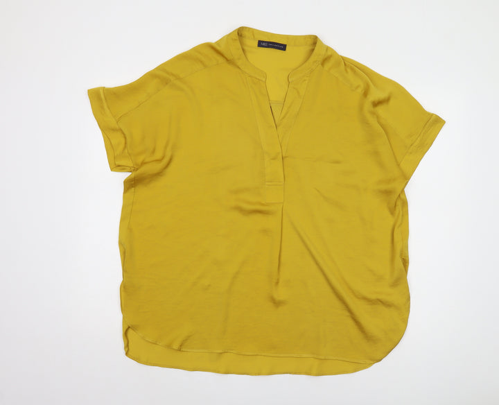 Marks and Spencer Women's Yellow Short Sleeve Blouse