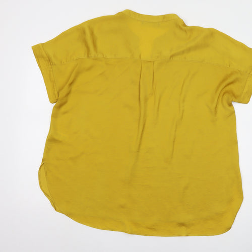 Marks and Spencer Women's Yellow Short Sleeve Blouse