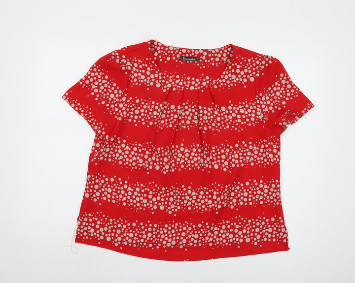 Bonmarché Women's Red Polka Dot Blouse, Size 18