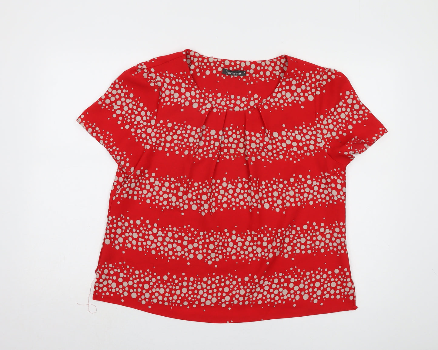 Bonmarché Women's Red Polka Dot Blouse, Size 18