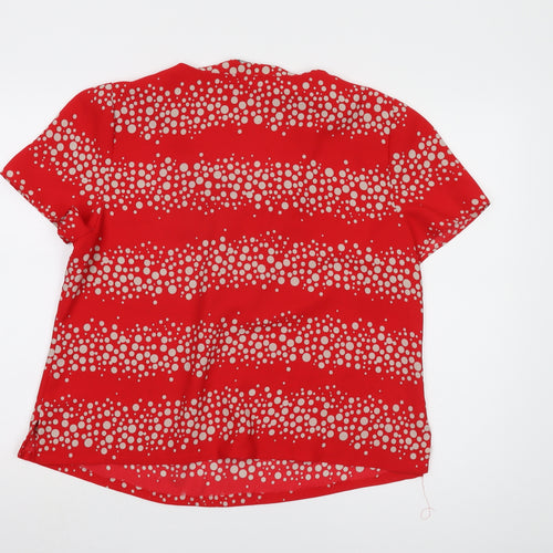 Bonmarché Women's Red Polka Dot Blouse, Size 18