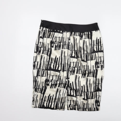 Marks and Spencer Women's Black Ivory Pencil Skirt Size 12
