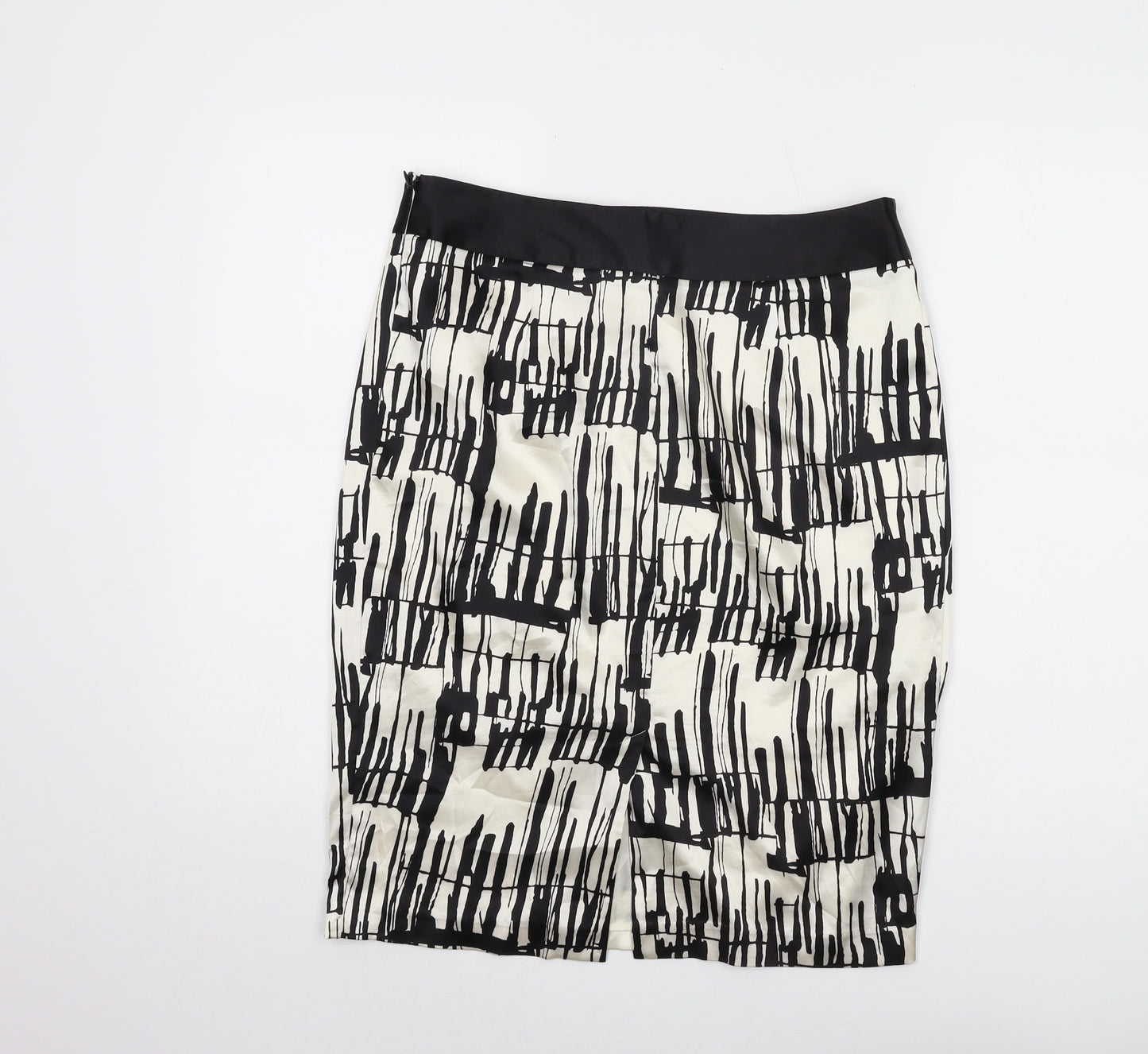 Marks and Spencer Women's Black Ivory Pencil Skirt Size 12