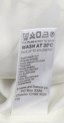 Marks and Spencer Women's Black Ivory Pencil Skirt Size 12