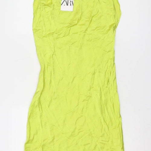 Zara Women Green Woven Dress Size S