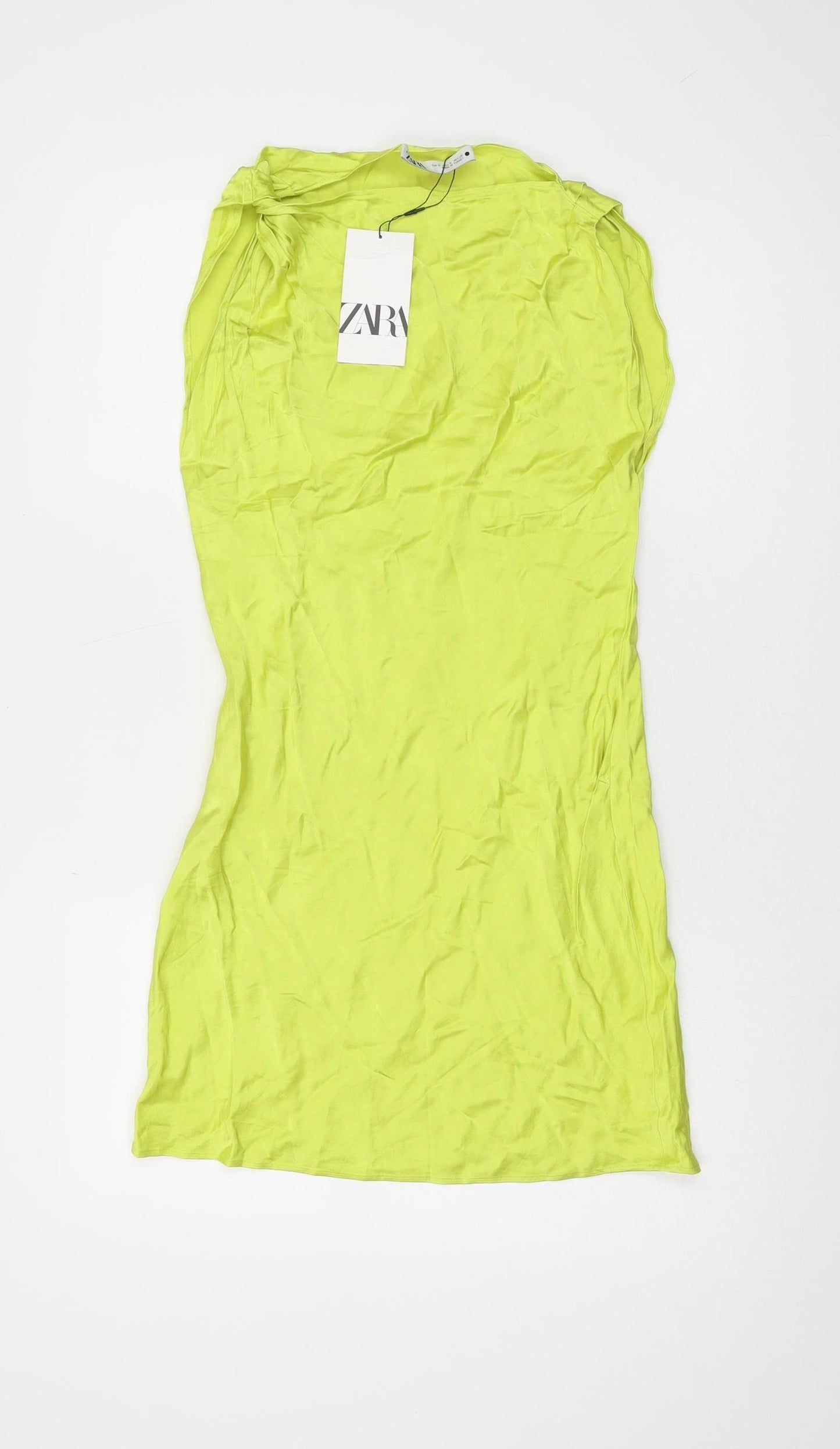 Zara Women Green Woven Dress Size S