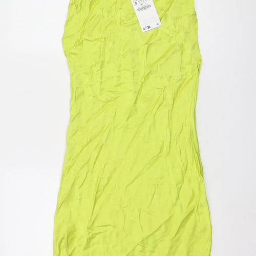 Zara Women Green Woven Dress Size S