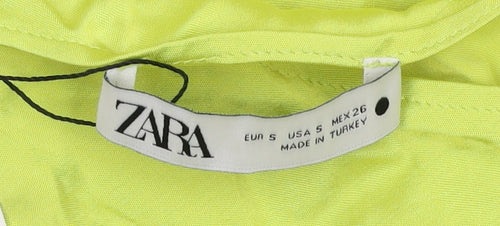 Zara Women Green Woven Dress Size S