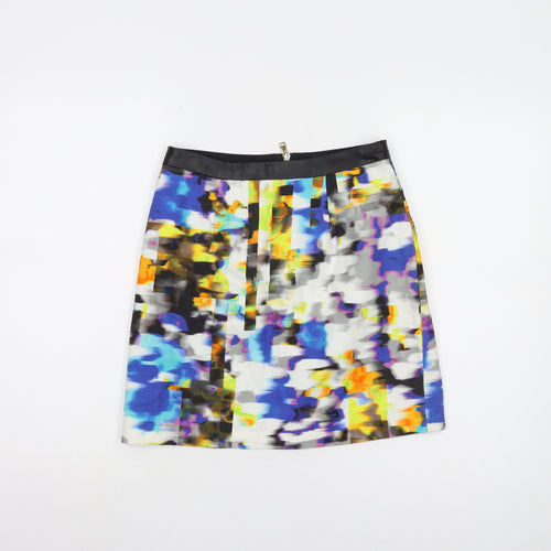 River Island Women's Multicoloured A-Line Skirt Size 8