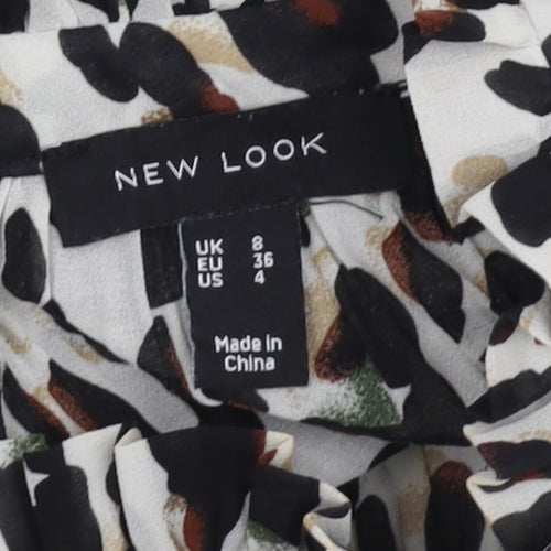 New Look Women's Animal Print Blouse Size 8