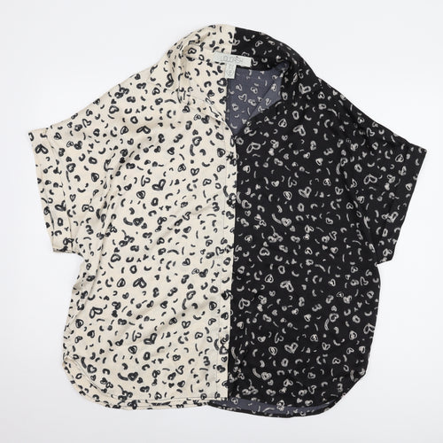 Liquorish Women's Multicoloured Animal Print Blouse, Size 12