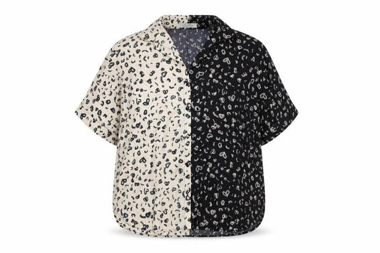 Front view of Liquorish Women's Multicoloured Animal Print Blouse, size 12