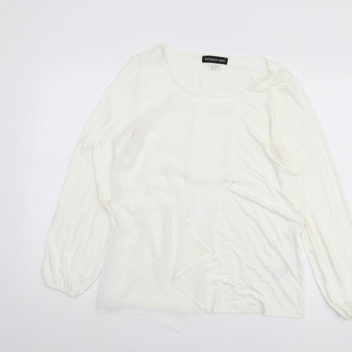 Patrizia Dini Women's White Long Sleeve Blouse Size 14