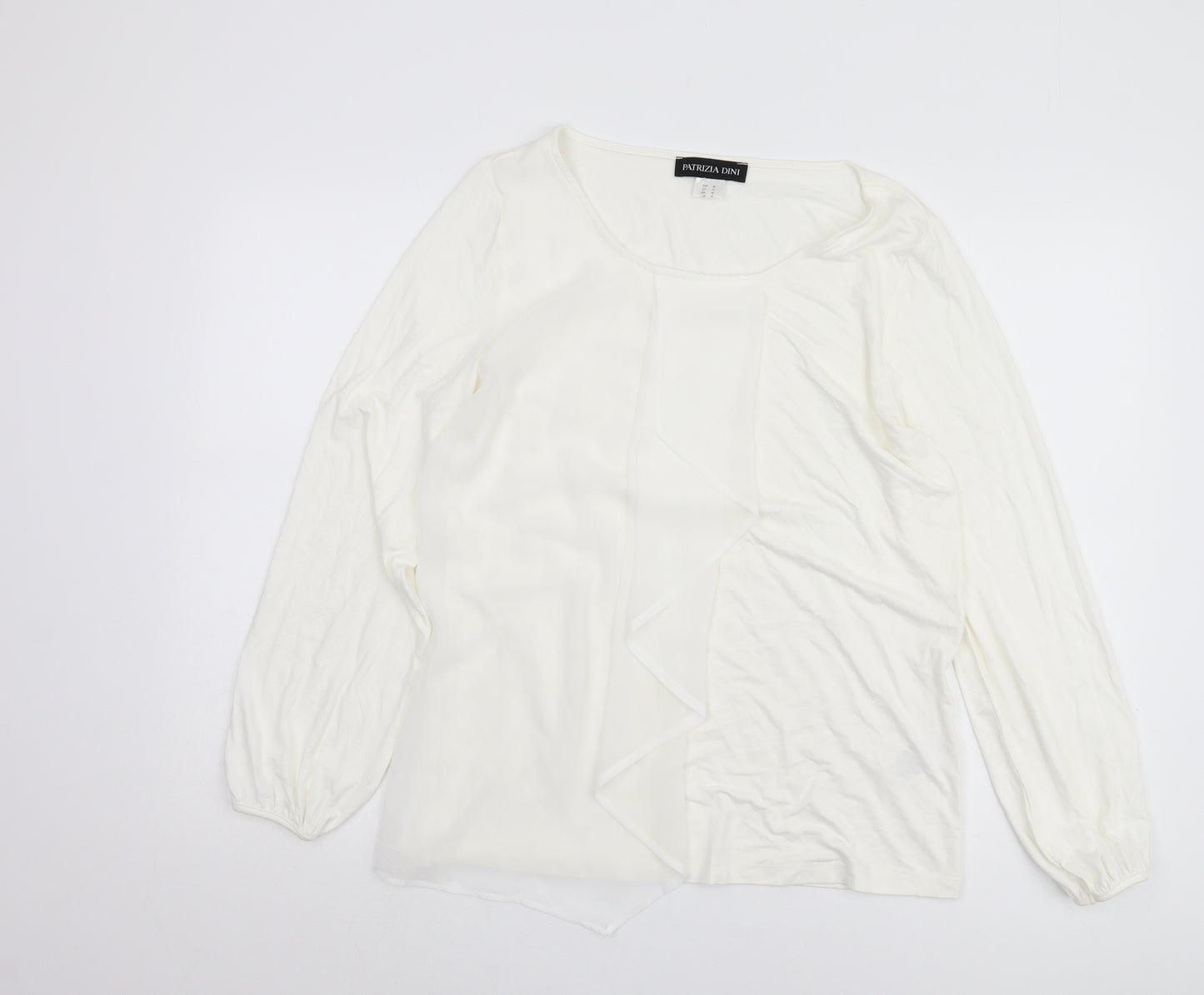 Patrizia Dini Women's White Long Sleeve Blouse Size 14