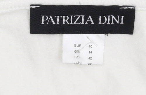 Patrizia Dini Women's White Long Sleeve Blouse Size 14