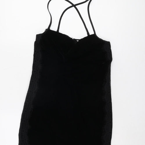 Miss Selfridge Black Petite Sleeveless Dress, Size 6