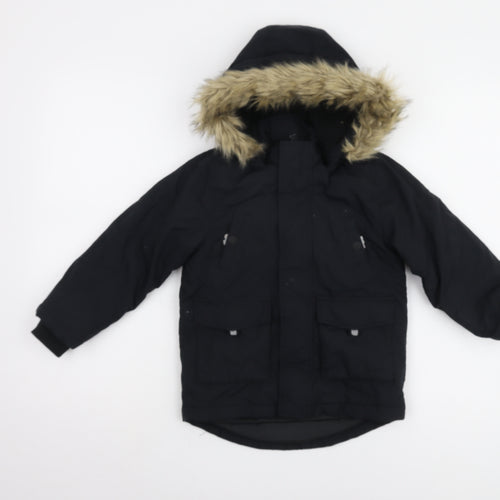 Boys' M&S Black Hooded Parka Coat, 3-4 Years, Winter Essential