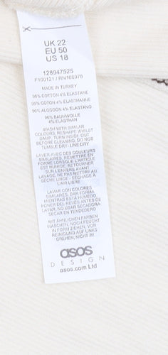 ASOS Design Women’s Ivory Knit Dress, Plus Size 22