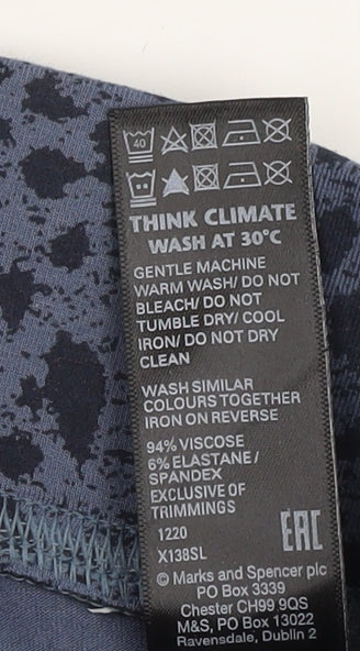 Marks and Spencer Women's Blue Animal Print Leggings