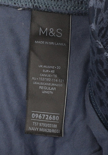 Marks and Spencer Women's Blue Animal Print Leggings