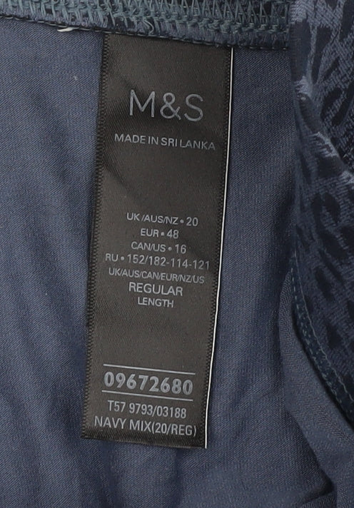 Marks and Spencer Women's Blue Animal Print Leggings
