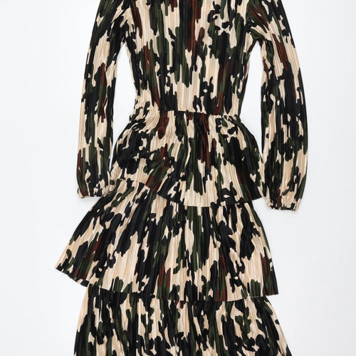 ZARA Women's Camouflage Long Sleeve Dress Size 8