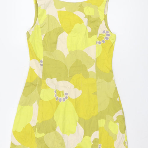 BCBGMAXAZRIA Women's Green Floral Shift Dress M