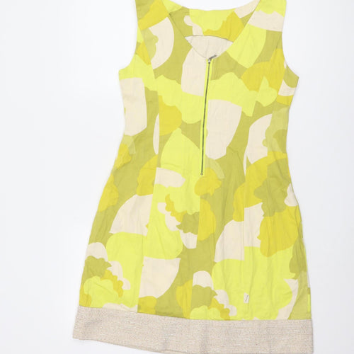 BCBGMAXAZRIA Women's Green Floral Shift Dress M