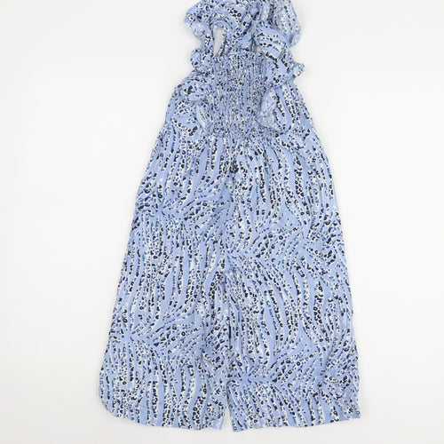 Angel & Rocket Girls Blue Animal Print Jumpsuit 4 Years Cotton