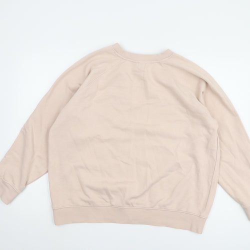 H&M Women's Beige Medium Pullover Sweatshirt