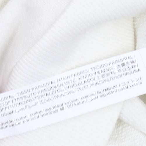 Zara Men's Beige White XL Pullover Sweatshirt