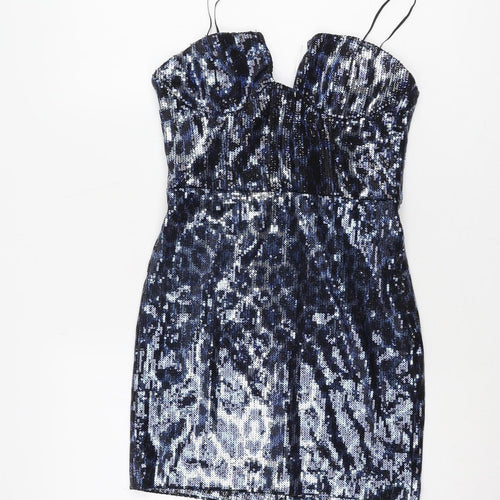 Zara Women's Multicoloured XS Sequin Slip Dress