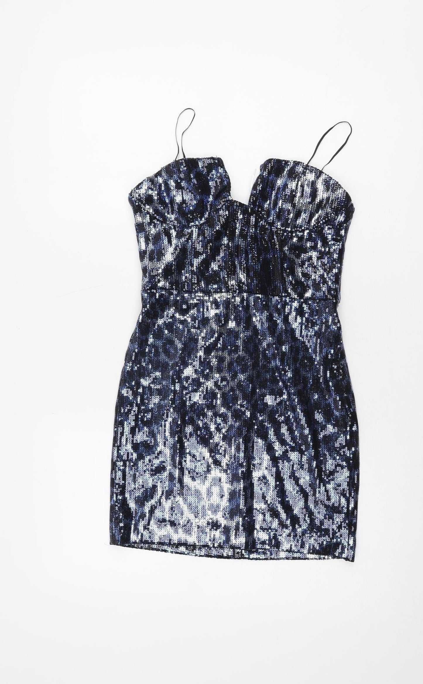 Zara Women's Multicoloured XS Sequin Slip Dress