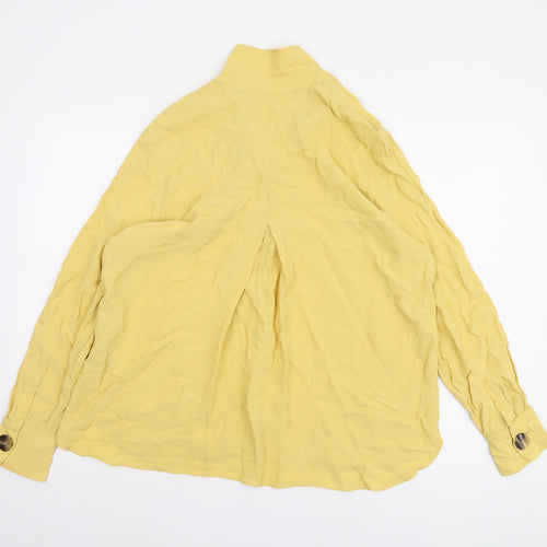 Marks and Spencer Women's Yellow Button-Up Shirt