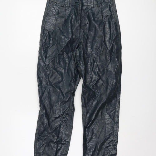 River Island Women's Black Animal Print Trousers