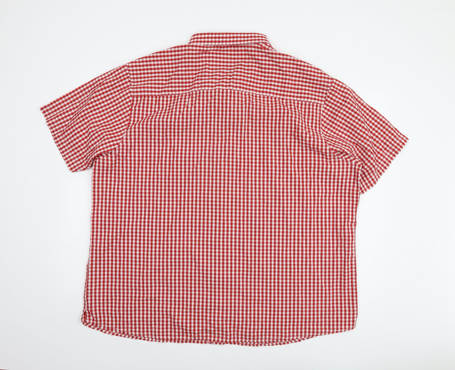 Jacamo Men's Red Check Cotton Button-Up Shirt 2XL