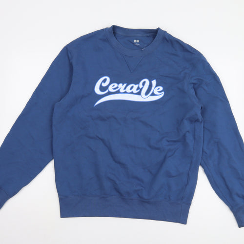 Uniqlo Men's Blue Pullover Sweatshirt M