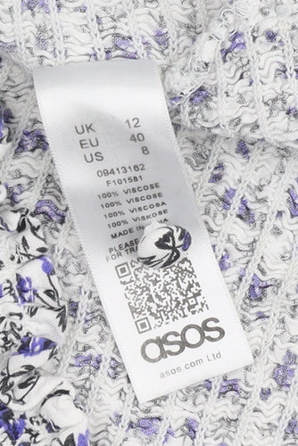 ASOS Women's Multicoloured Floral Dress Size 12