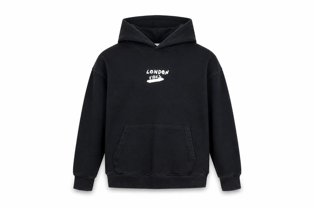 Zara Boys Black Graphic Print Hoodie Size 11-12 Years