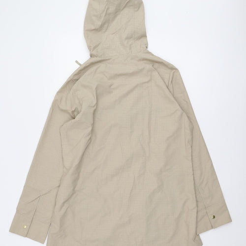 Marks and Spencer Women's Beige Hooded Rain Coat Size 14
