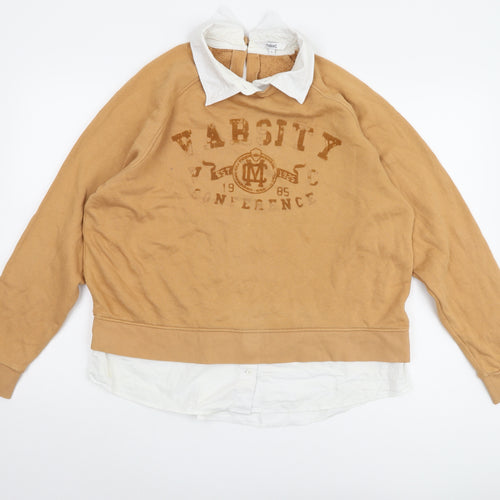 Next Women's Beige Sweatshirt L Cotton