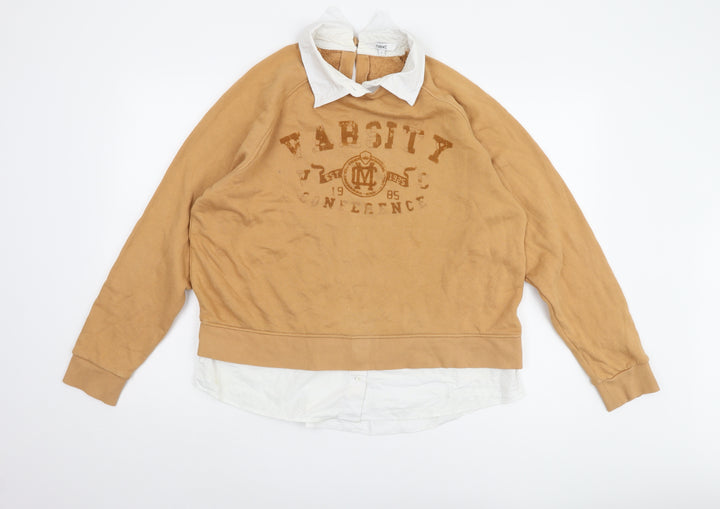 Next Women's Beige Sweatshirt L Cotton