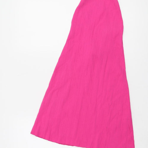 Zara Women's Pink Halter Dress, Size S, Sleeveless, New