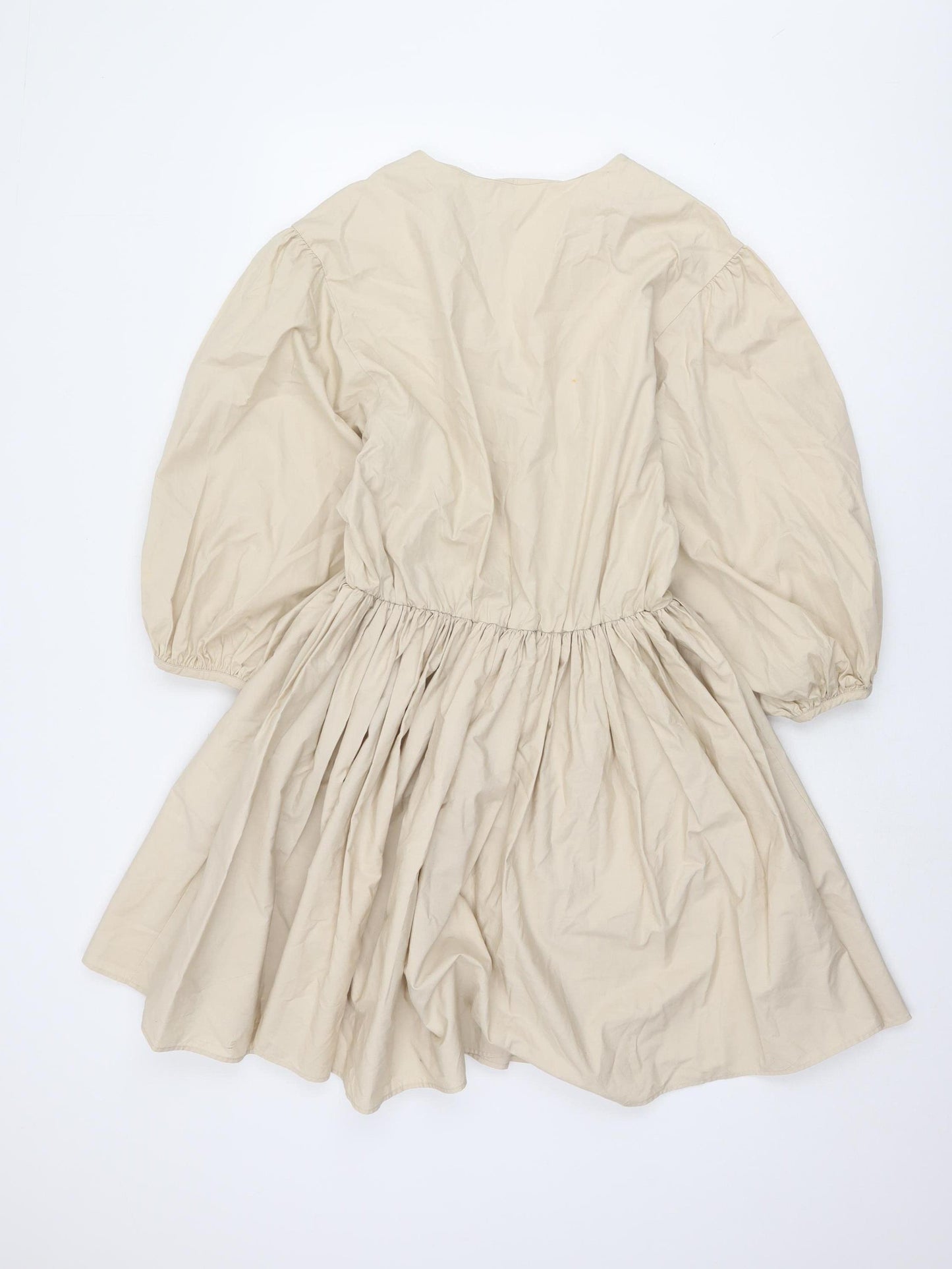 H&M Women's Beige A-Line Dress Size 12